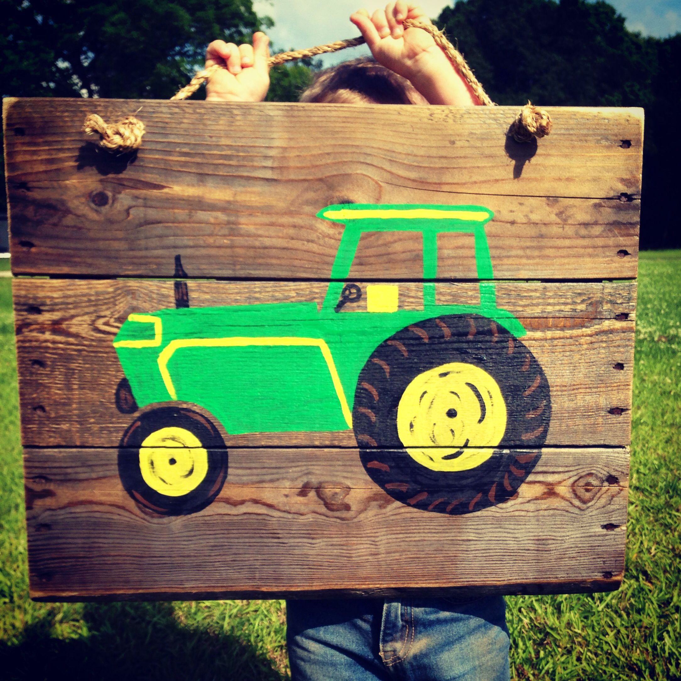 2168x2168 Hand Painted Palletreclaimed Wood John Deere Tractor Sign - John Deere Tractor Painting