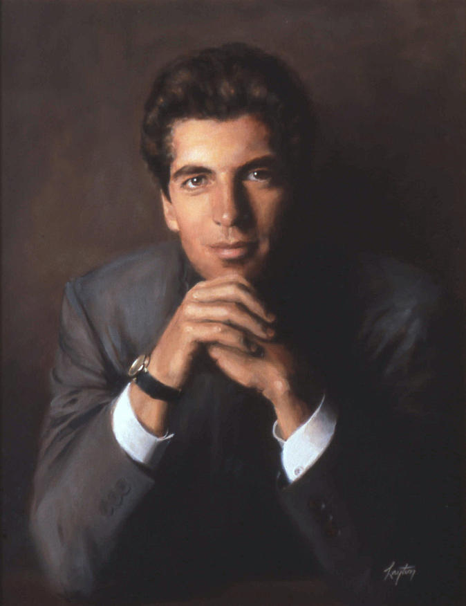 674x876 Portrait Of John F. Kennedy Jr. Painting By Shelley Thayer Layton - John F Kennedy Painting