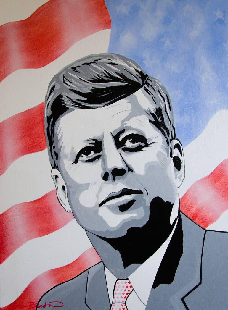 770x1048 Saatchi Art John F Kennedy Portrait Painting By Deb Breton - John F Kennedy Painting