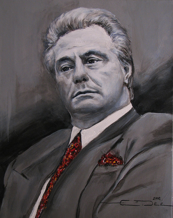 556x700 John Gotti Art Print By Eric Dee - John Gotti Painting