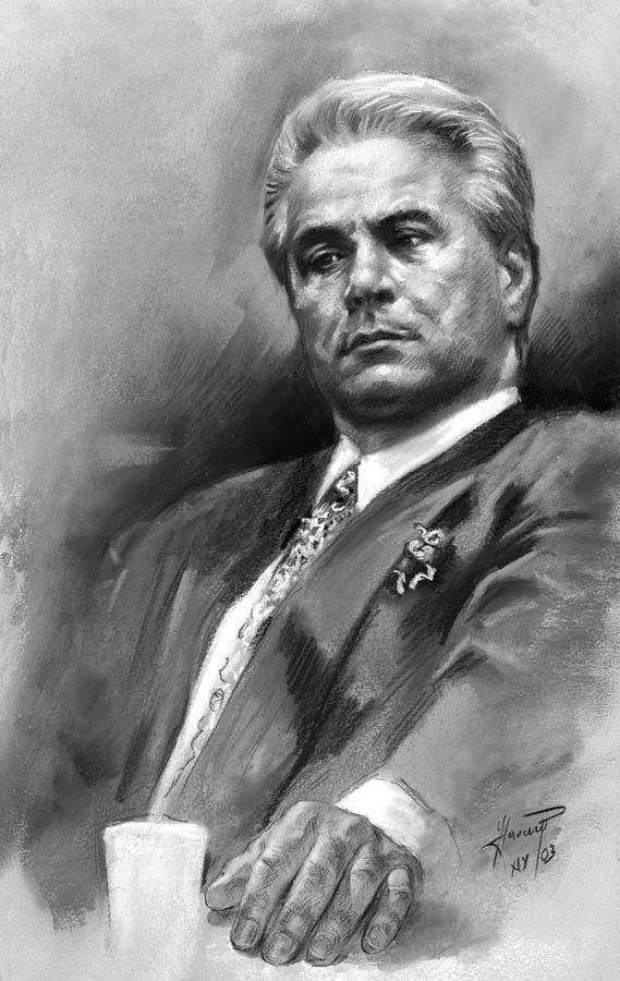 569x900 John Gotti Drawing By Ylli Haruni - John Gotti Painting