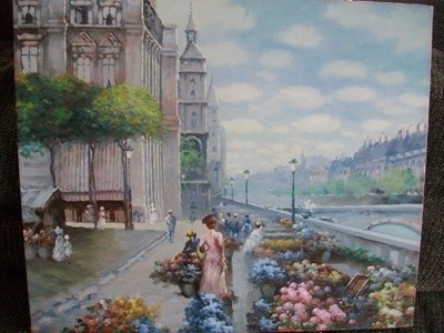 400x300 John Hansen Original Painting Paris Street Scene - John Hansen Painting