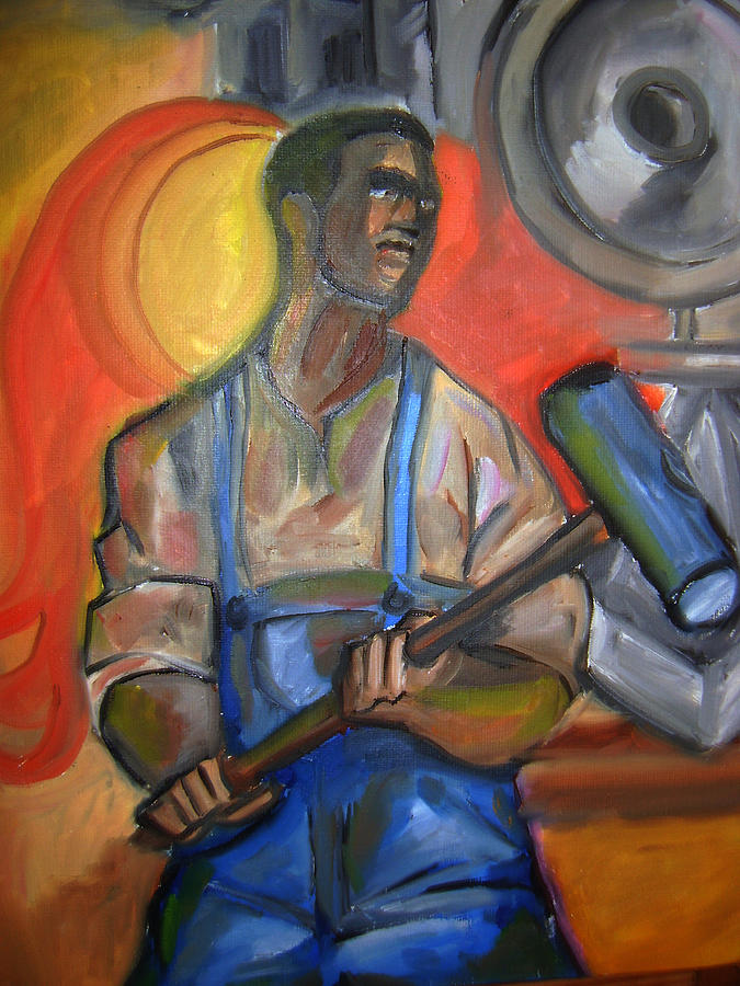 675x900 John Henry Painting By Sidney Holmes - John Henry Painting