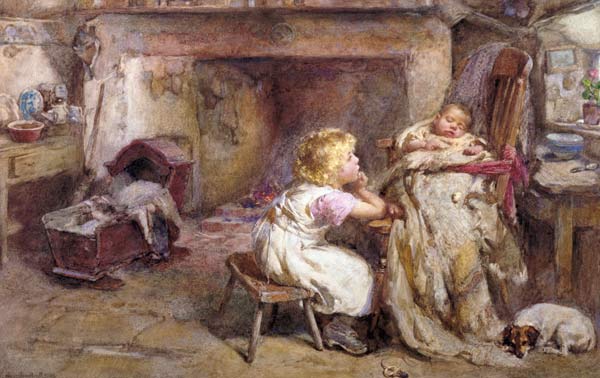 600x378 The Cottage Home - John Henry Painting