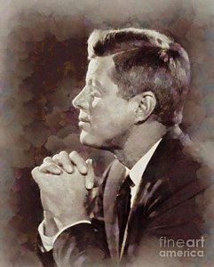 241x300 Jfk Paintings Pixels - John Kennedy Painting