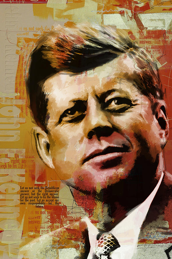 600x900 John F. Kennedy Painting By Corporate Art Task Force - John Kennedy Painting