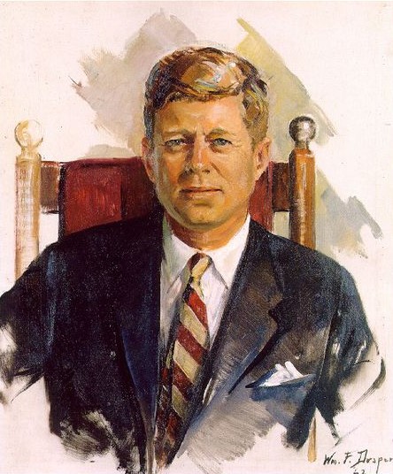 444x536 John Fitzgerald Kennedy Cucciolo Azzurro - John Kennedy Painting