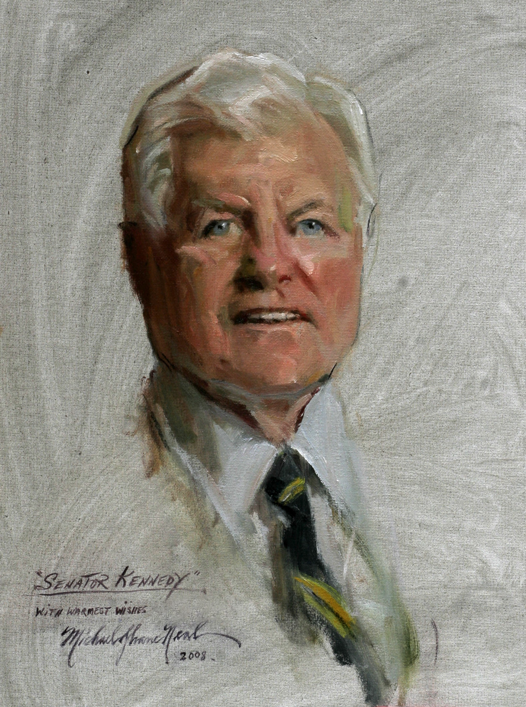 1710x2297 Portrait Study Of Senator Ted Kennedy By Michael Shane Neal - John Kennedy Painting