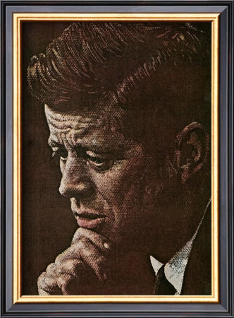 332x450 Portrait Of John F Kennedy Norman Rockwell Prints - John Kennedy Painting