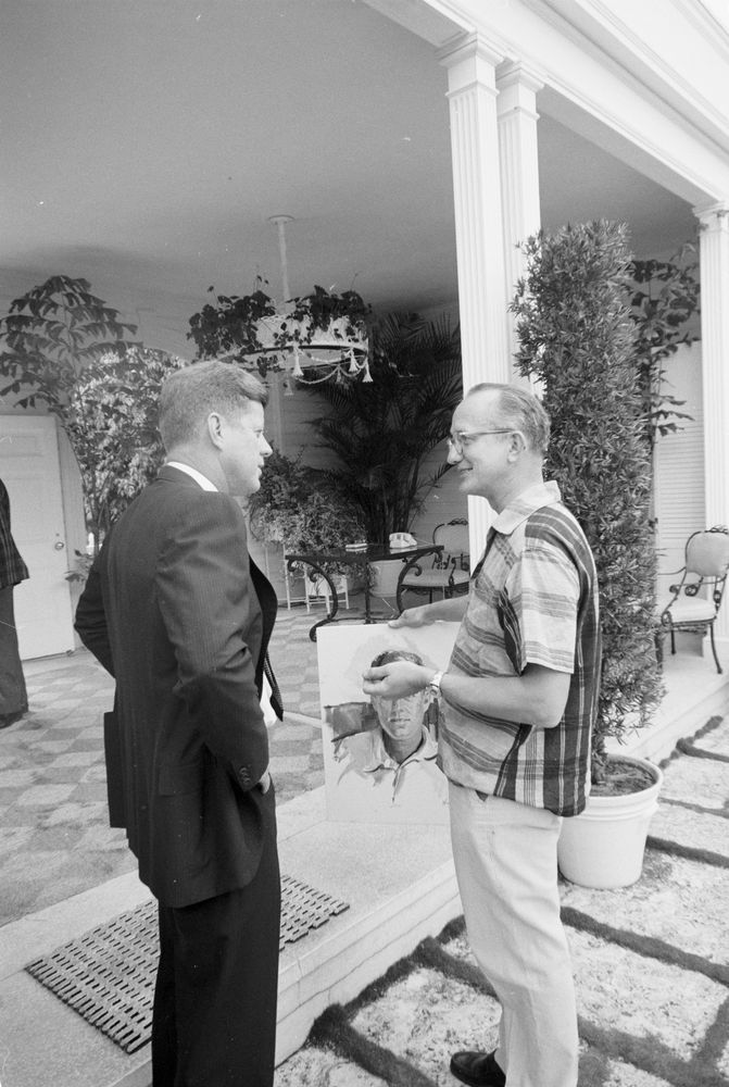 671x1000 St 196 1 62. Presentation Of Painting To President John F. Kennedy - John Kennedy Painting
