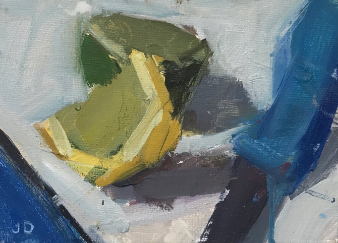 670x482 Lemon, Lime And Knife New English Art Club - John Lemon Painting