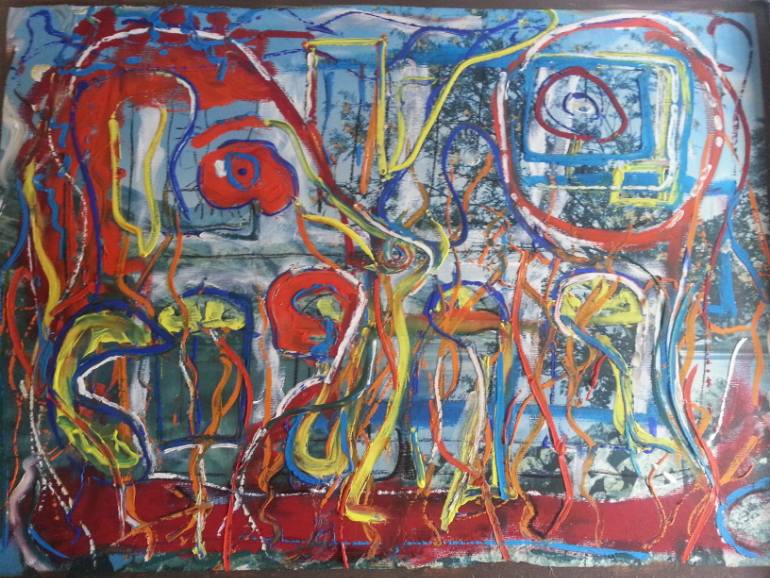 770x578 Saatchi Art Sqwiggly Painting By John Lemon - John Lemon Painting