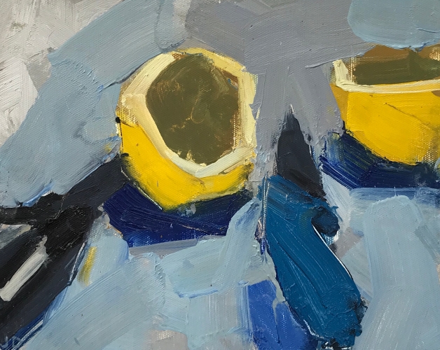 628x500 Scissors, Lemon And Knife New English Art Club - John Lemon Painting