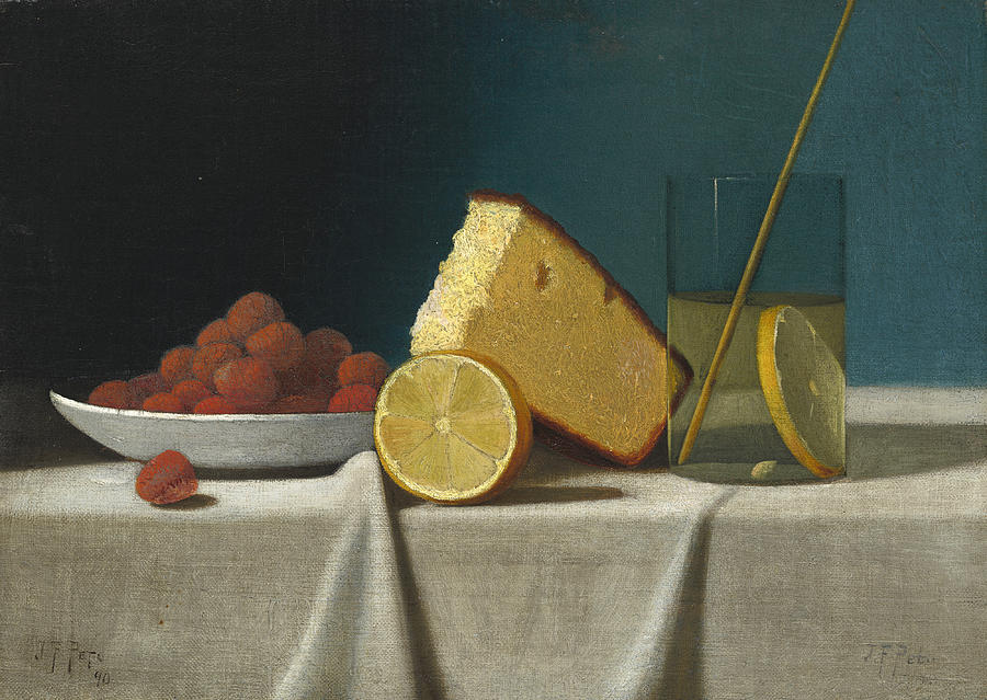 900x639 Still Life With Cake - John Lemon Painting