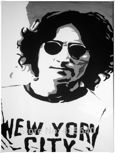 479x640 Andy Warhol Style John Lennon Oil Painting Pop Art Home Decoration - John Lennon Andy Warhol Painting