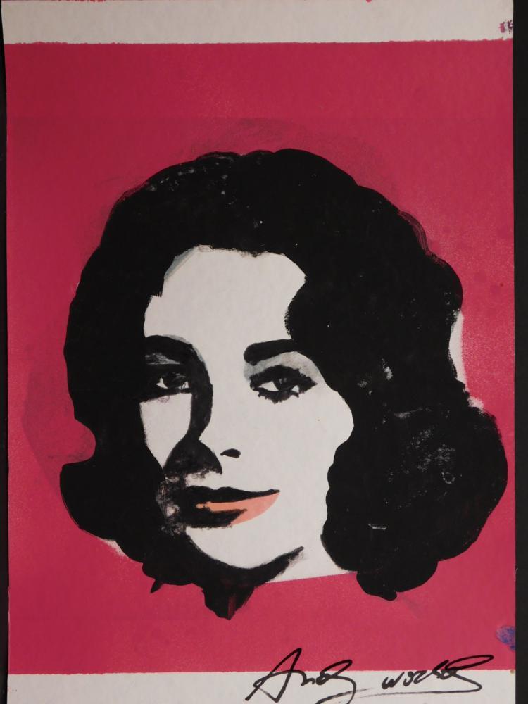 750x1000 Paintings Of Elizabeth Taylor And Other Subjects Attributed - John Lennon Andy Warhol Painting