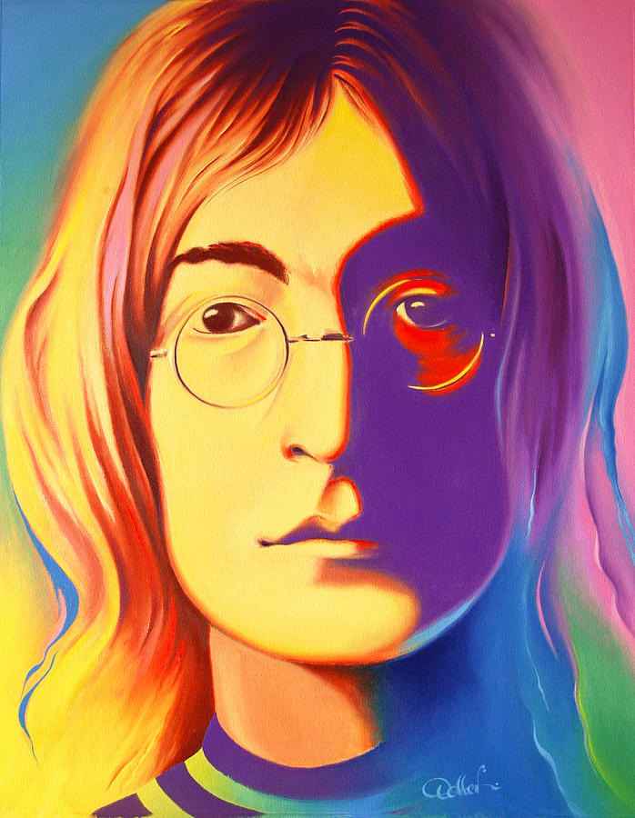 698x900 John Lennon Painting By Hans Doller - John Lennon Painting