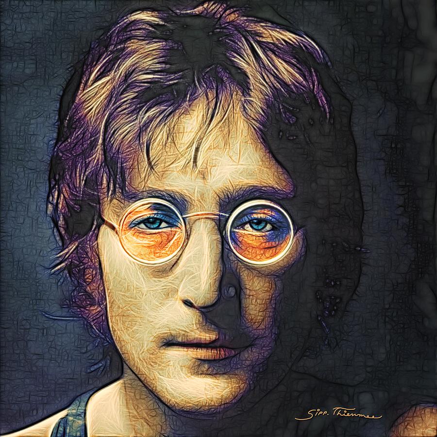 900x900 John Lennon Painting By Sippapas Thienmee - John Lennon Painting