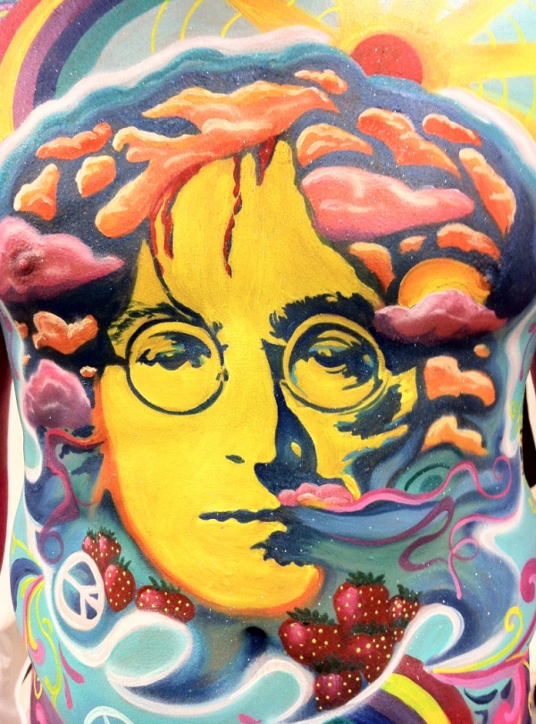 600x809 Mistfx Bodypaint Carolyn Roper John Lennon - John Lennon Painting