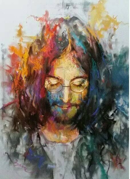 455x623 De Viver . Artist Unknown. Rock Punk - John Lennon Painting