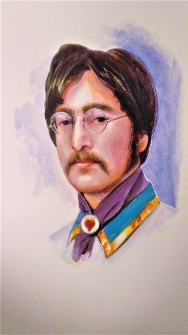770x1369 Saatchi Art John Lennon Painting By Christos Stylos - John Lennon Painting