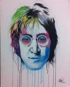 242x300 John Lennon Painting 2x3 Fridge Magnet Rock N Roll Beatles - John Lennon Painting