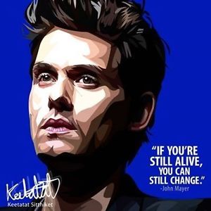 300x300 John Mayer Canvas Quotes Wall Decals Photo Painting Framed Pop Art - John Mayer Painting