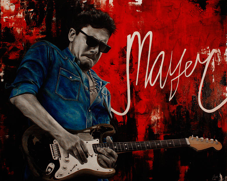 782x624 Painting John Mayer Painting By Jordi Hainje - John Mayer Painting
