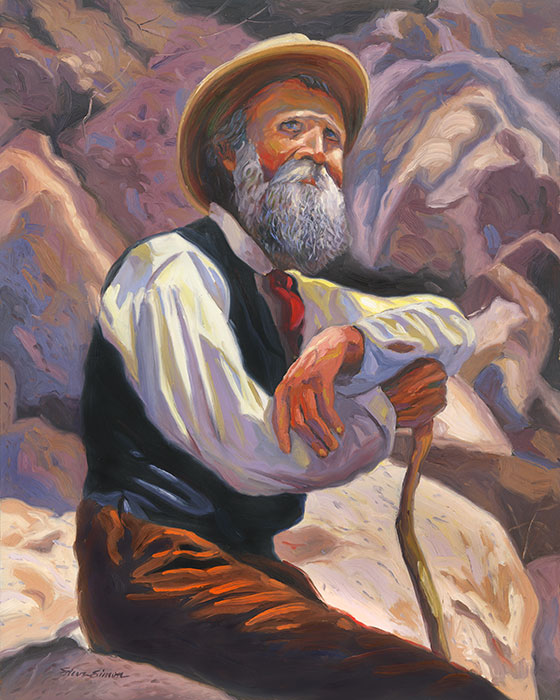 560x700 John Muir - John Muir Painting