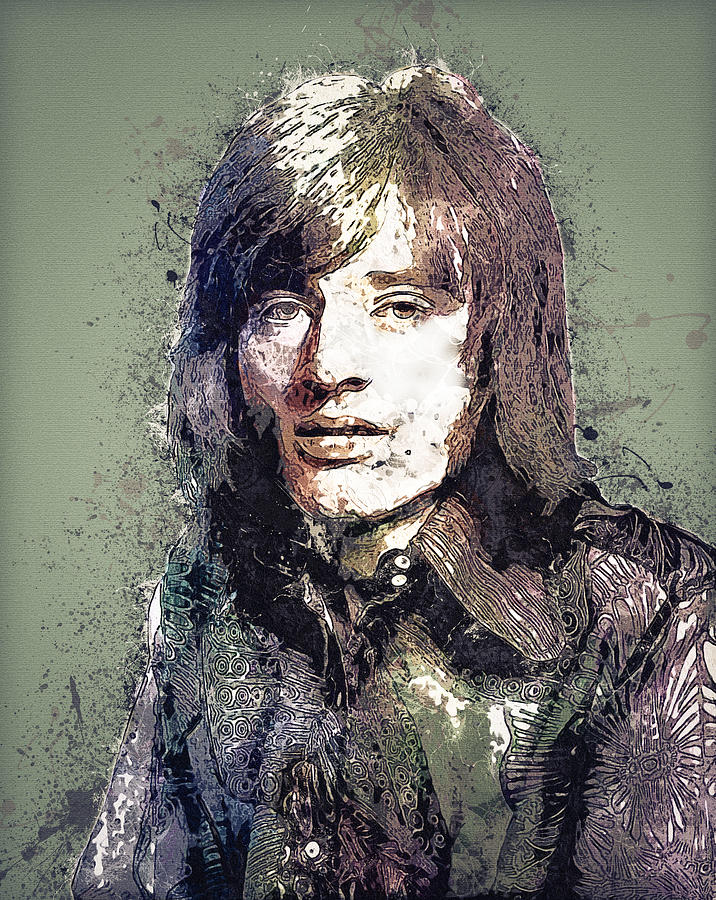 716x900 Led Zeppelin. John Paul Jones. Digital Art By Elizabeth Simon - John Paul Jones Painting