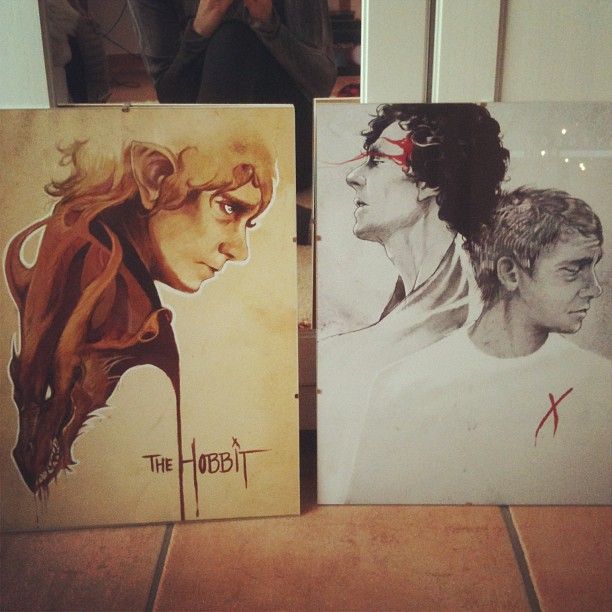 612x612 I Love The John And Sherlock Painting. The Red Over John's Heart - John Sherlock Painting