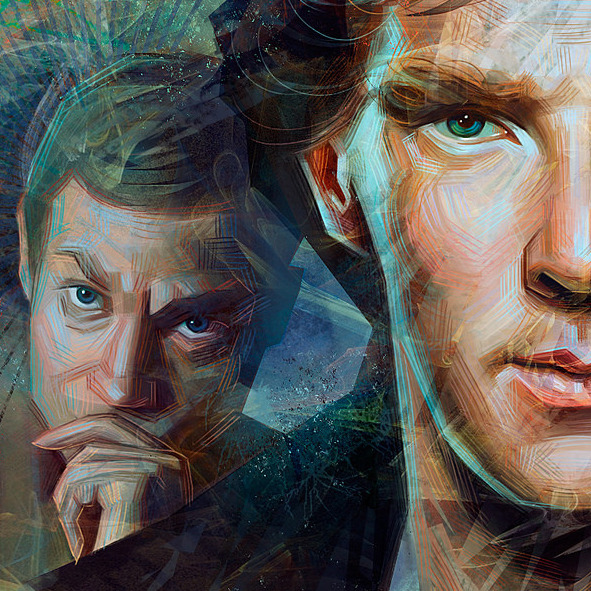 591x591 Illustration Art Bbc Eyes Beautiful Painting Sherlock Martin - John Sherlock Painting