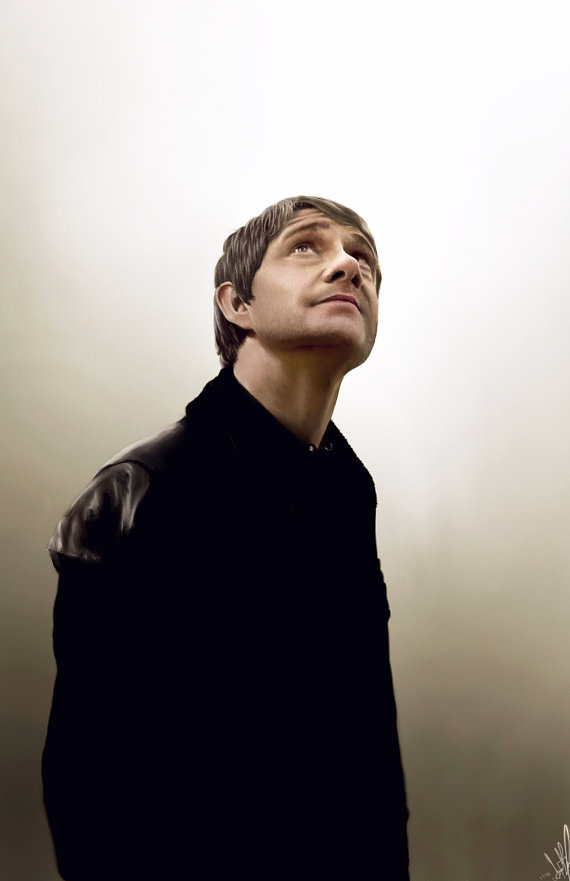 570x881 John Watson Bbc Sherlock Painting Print - John Sherlock Painting