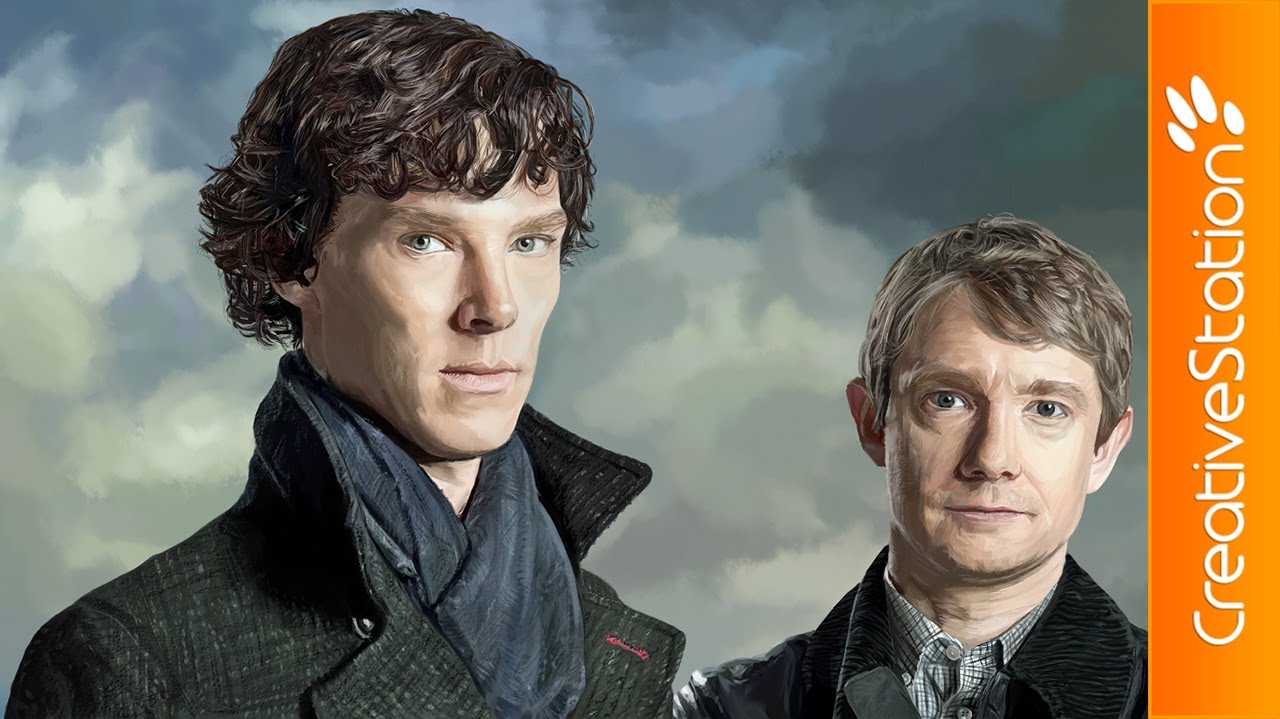 1280x719 Sherlock Holmes And John Watson (Bbc) - John Sherlock Painting