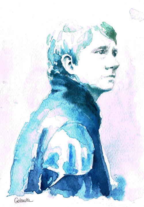 500x714 Bbc Sherlock Watercolor Fan Art The Mary Sue - John Sherlock Painting