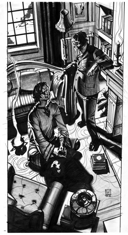 500x915 Bonus Track John Watkiss Sherlock Holmes Art Comics Grinder - John Sherlock Painting