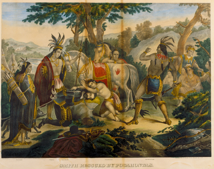 850x669 Pocahontas Saves John Smith Or, A Journey In Art History That - John Smith Painting
