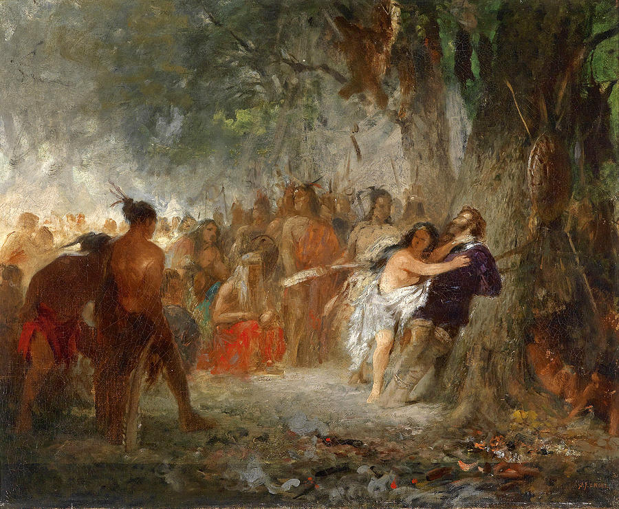 900x740 Pocahontas Saving The Life Of Captain John Smith Painting By - John Smith Painting