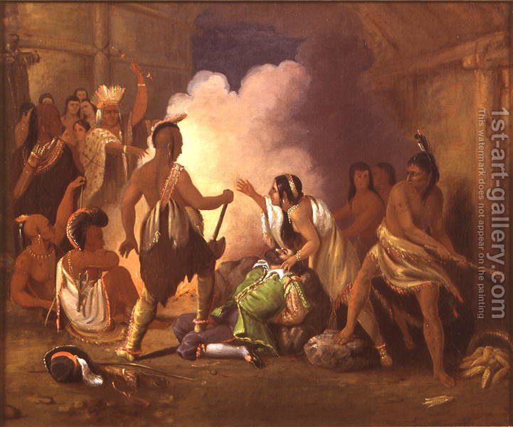 721x600 Pocahontas Saving The Life Of Captain John Smith, C.1836 40 John - John Smith Painting