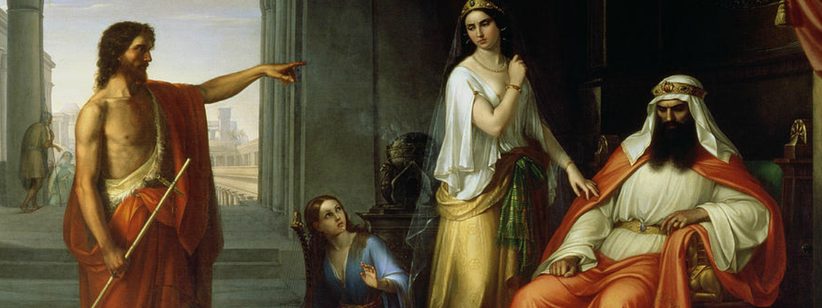 1200x450 St. John The Baptist The Preview Of Jesus Christ - John The Baptist And Jesus Painting