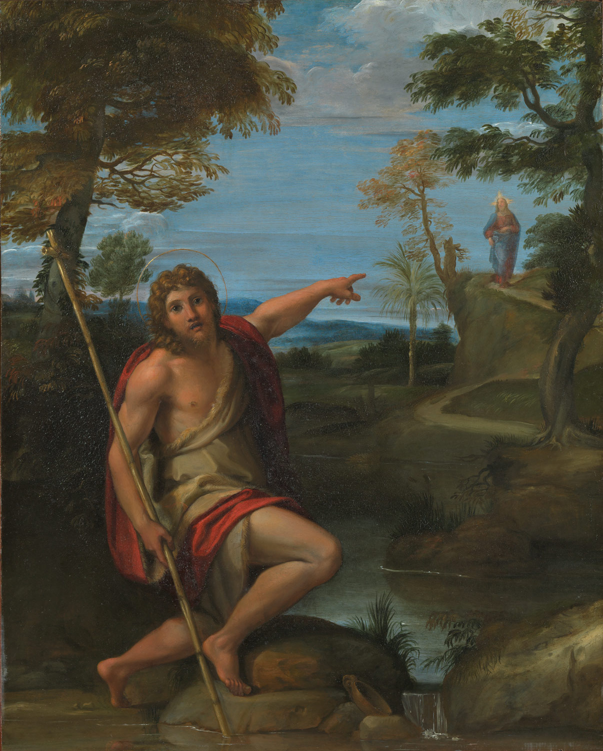 1206x1500 Saint John The Baptist Bearing Witness Annibale Carracci - John The Baptist Painting