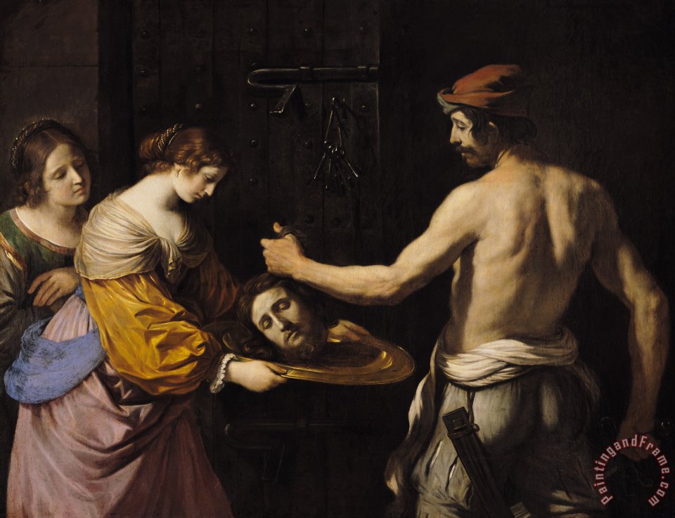 960x737 Giovanni Francesco Barbieri Salome Receiving The Head Of St John - John The Baptist Painting