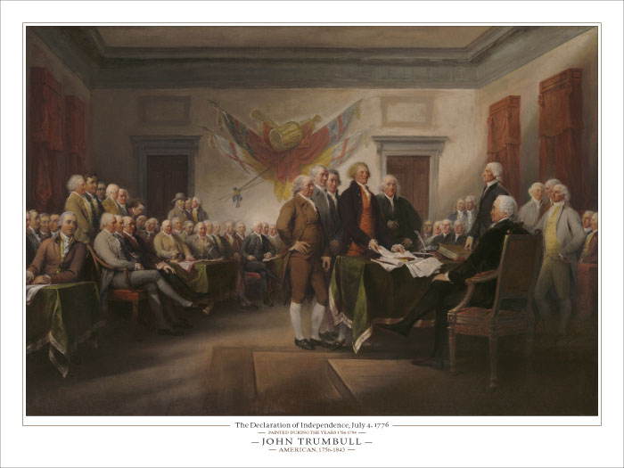 700x525 John Trumbull - John Trumbull Declaration Of Independence Painting