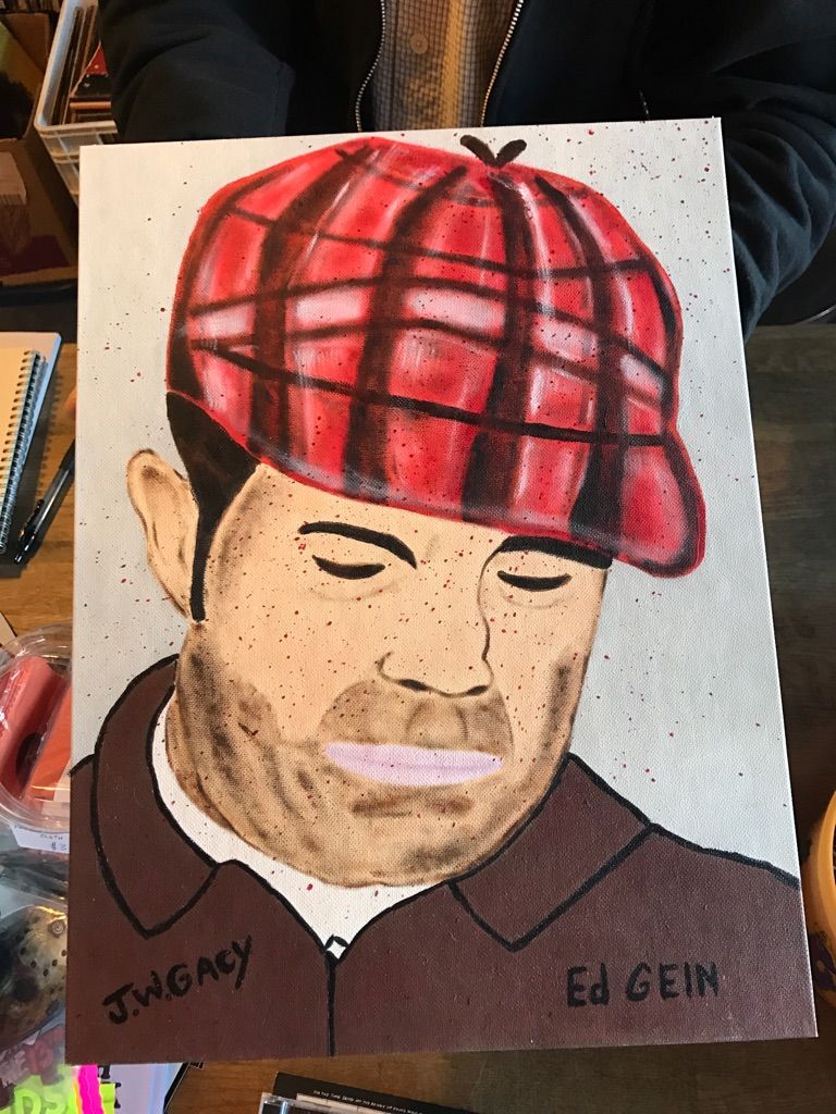 768x1024 Dahmersbeer Wayne Gacy's Painting Of Ed Gein, It Is - John Wayne Gacy Painting