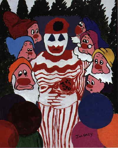 400x500 The Ten Creepiest Paintings By Serial Killer John Wayne Gacy - John Wayne Gacy Painting Buy