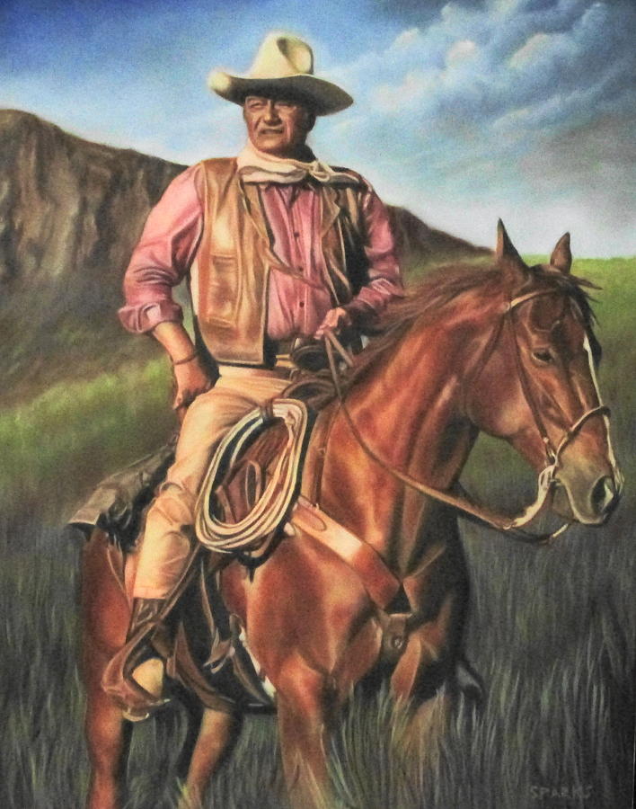 708x900 John Wayne Painting By Mark Robinson - John Wayne Painting
