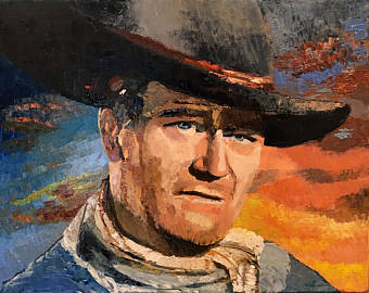 340x270 John Wayne Painting Etsy - John Wayne Painting