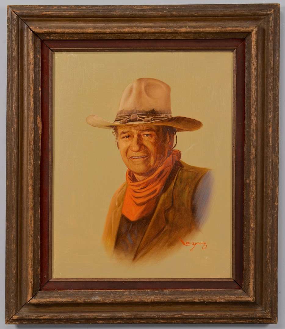 934x1080 Lot 616 Lee Young, Portrait Of John Wayne - John Wayne Painting