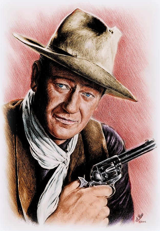 625x900 John Wayne Painting - John Wayne Painting