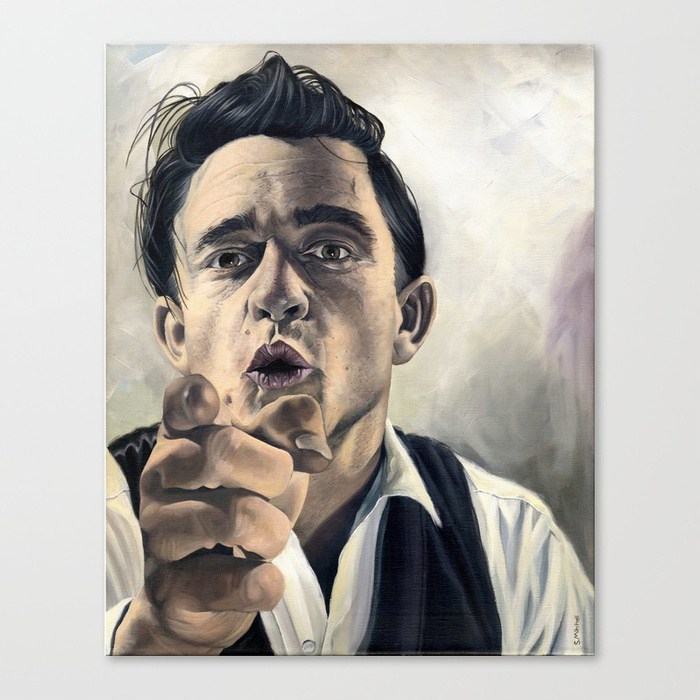 700x700 Johnny Cash Canvas Print By Scottmitchell Society6 - Johnny Cash Painting